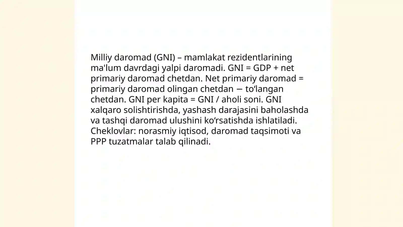 Bozor iqtisodiyoti jarayonlarini tahlil qilishda qöllaniladigan halqaro standart körsatkichlar 4
