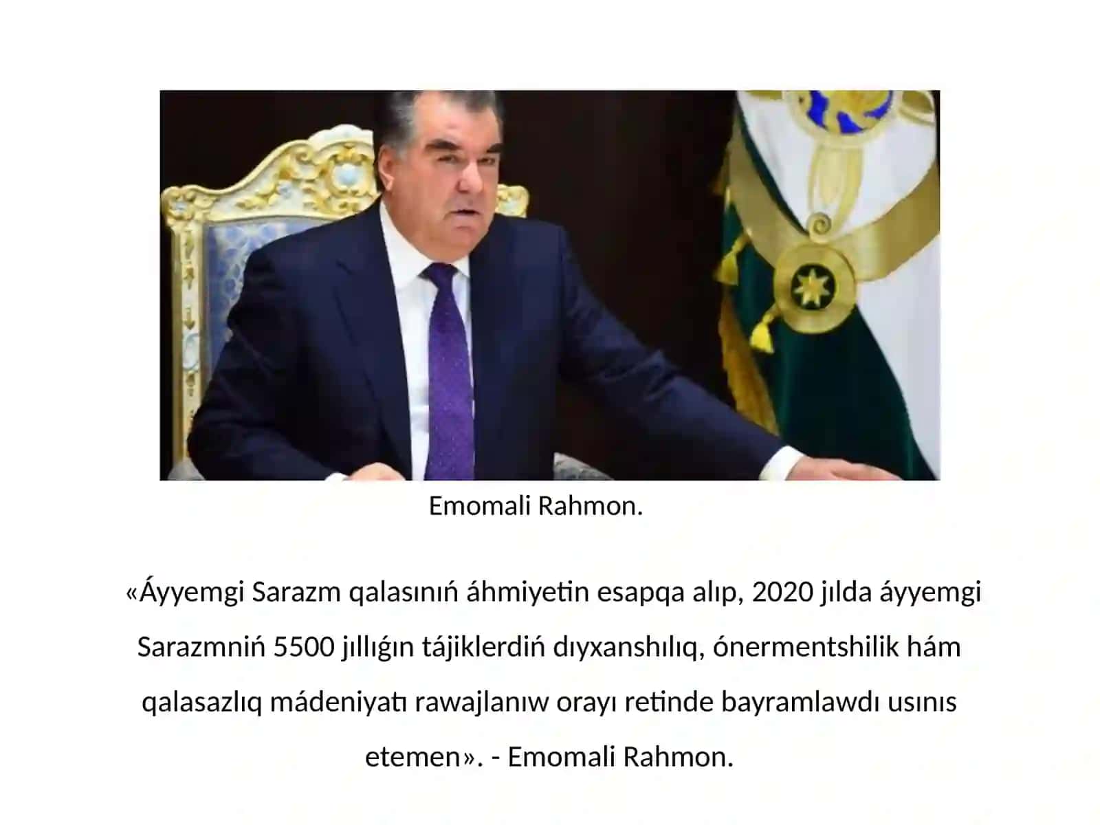 BerdaqatındaģıQMUtariyxfakultetiarxeologiyabaģdarı2-kursstudentiKoyshibaevAnvardińózbetinsheprezentatsiyajumısı 4