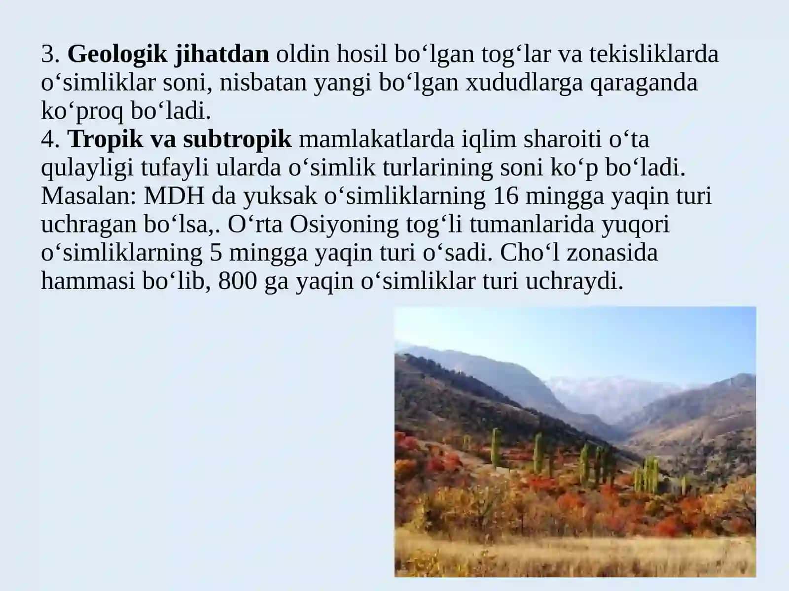 DORIVOR O‘SIMLIKLARNI GEOGRAFIK TARQALISHI 4