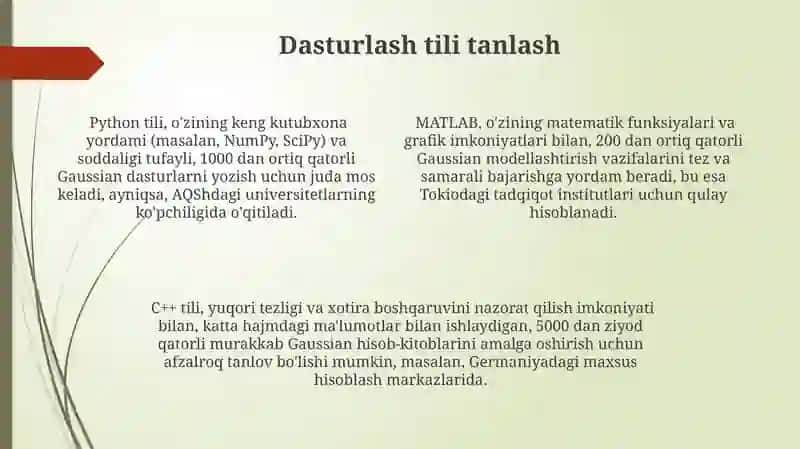 Gaussion dasturi 4