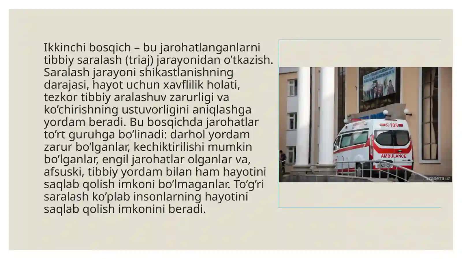 Shikastlangan aholini davolash-ko’chirish jihatidan ta’minlash 4