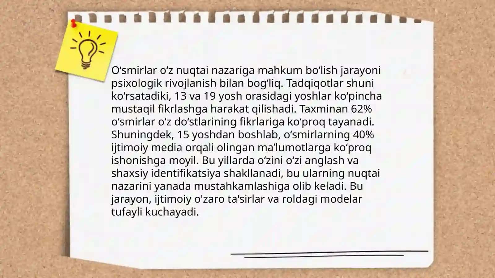 "Oʻsmirlik egosentrizmi"ning namoyon boʻlishi 4