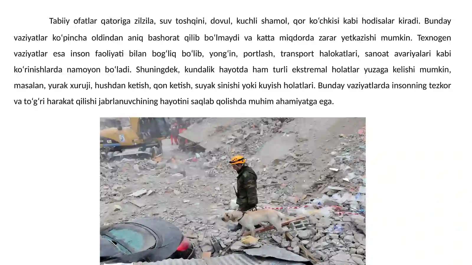 Ekstremal yordam ko'rsatish tamoyillari 4