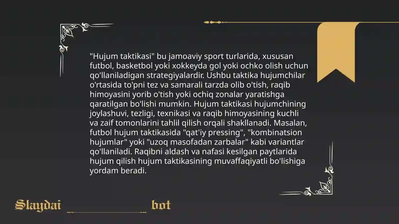 Futbol oʼyini taktikasi haqida tushuncha 4