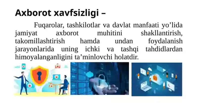 Axborot xavfsizligini ta’minlash usullari. 4