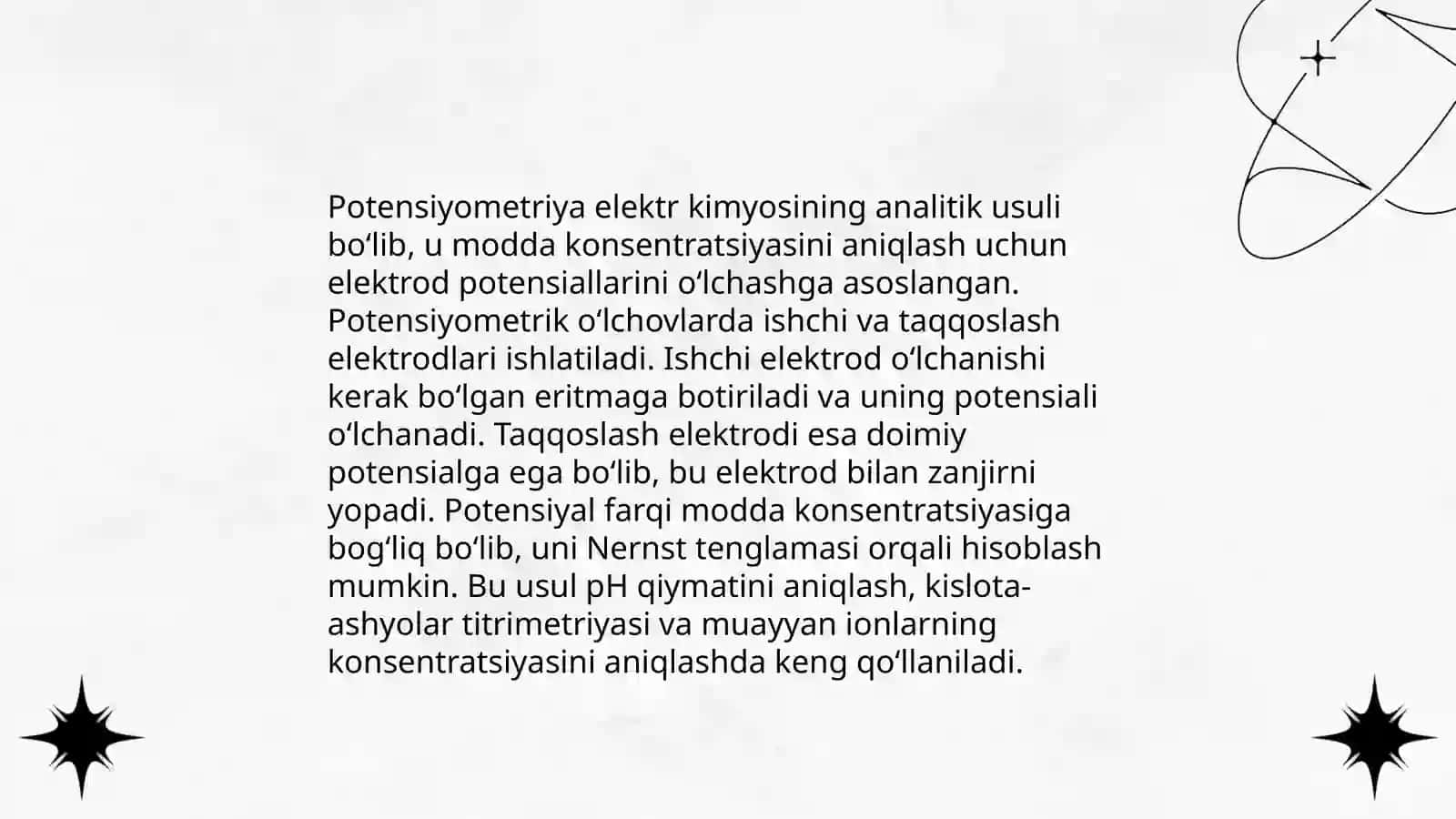 Konduktometriya. Potensiyometriya 4