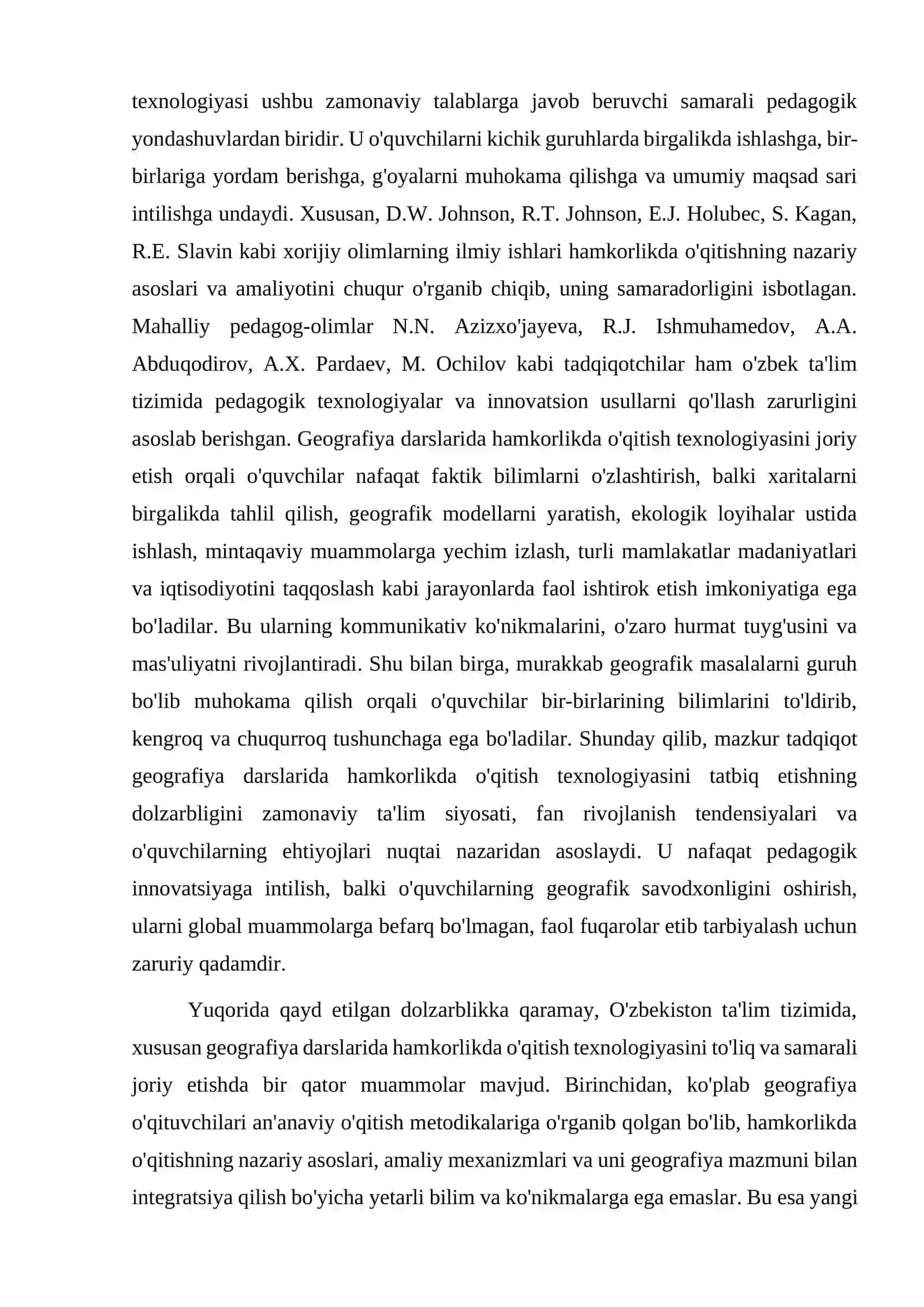GEOGRAFIYA DARSLARIDA HAMKORLIKDA O‘QITISH TEXNOLOGIYASI 4