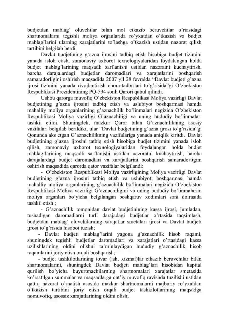 G’aznachilik Faoliyati Huquqiy-Tashkiliy Ta’minoti 4