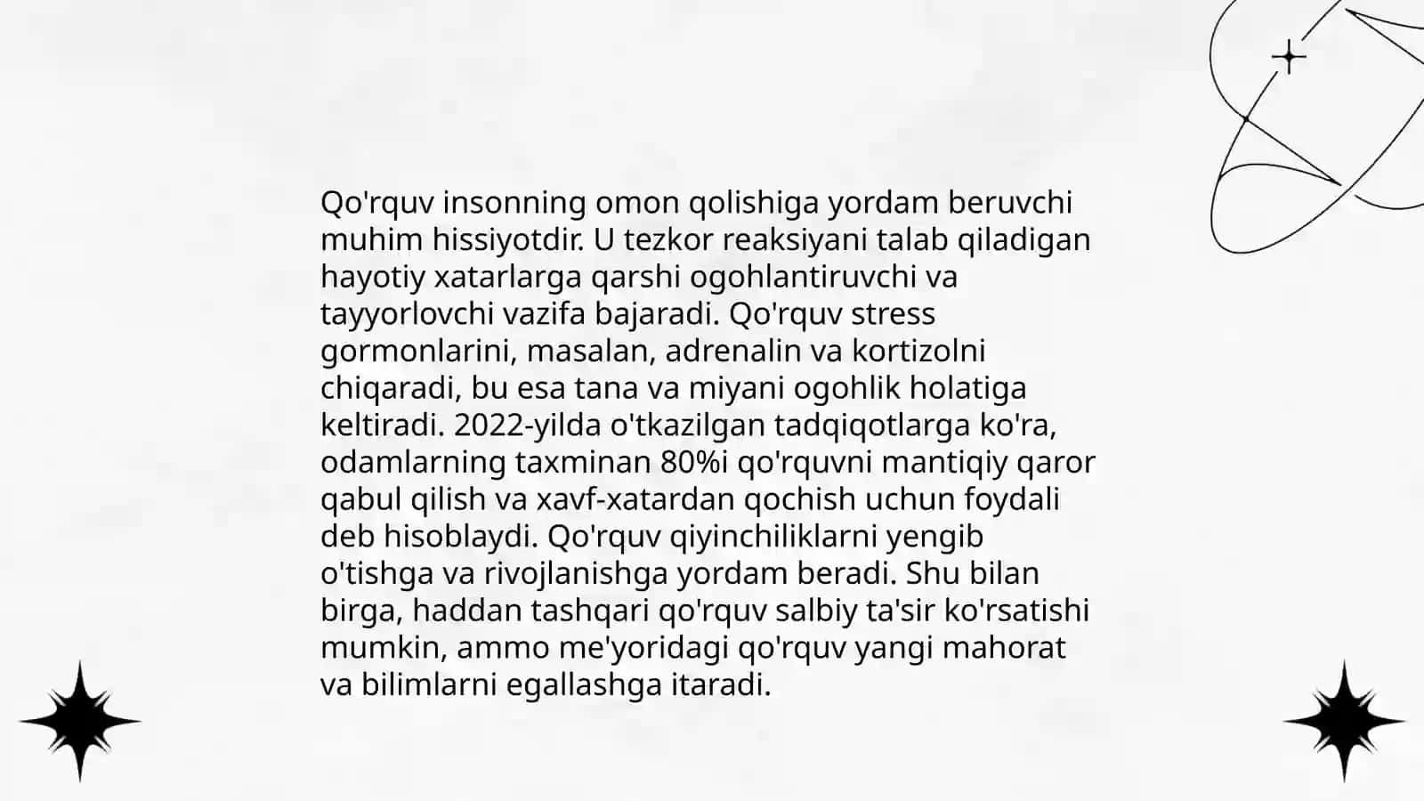 Qo'rquv va xavfni boshqarish 4