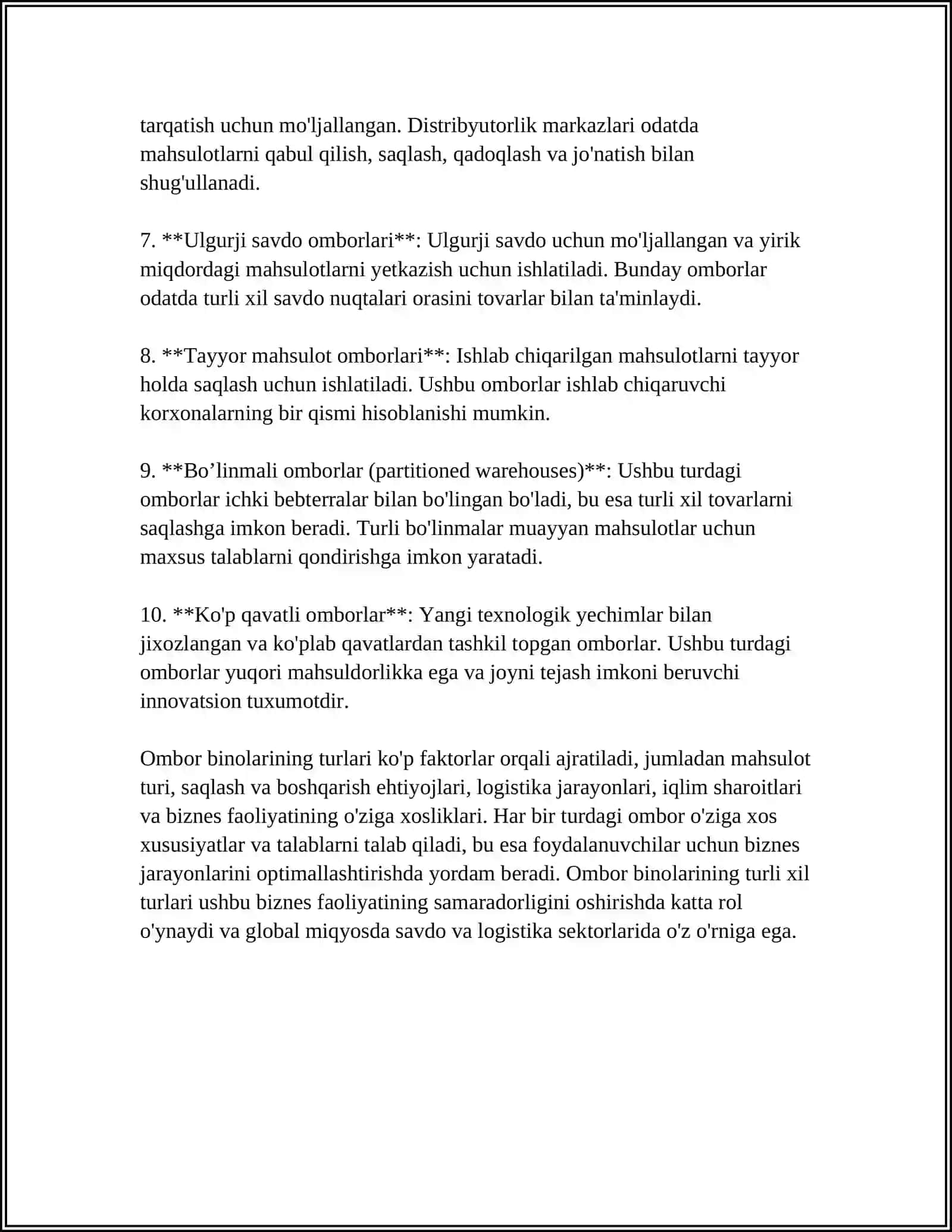OMBOR BINOLARI VA INSHOOTLARINING TURLARI 4