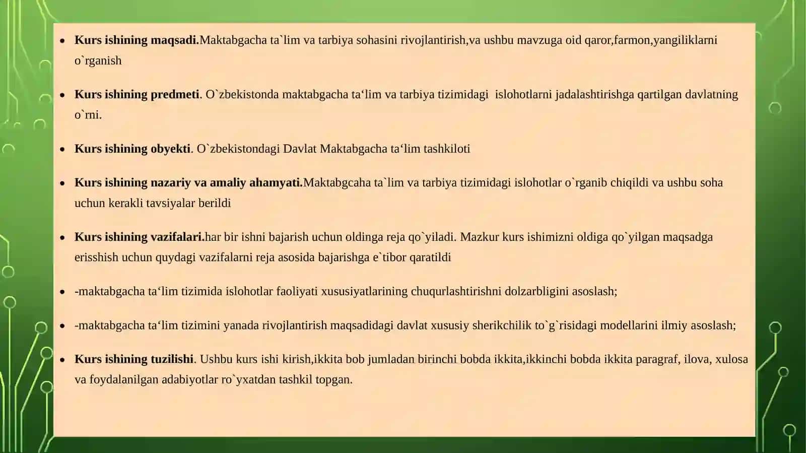 Maktabgacha ta'lim va tarbiya sohasini tartibga solish 4
