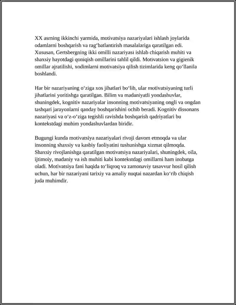 INSON MOTIVATSION SOHASINING RIVOJLANISHI 4