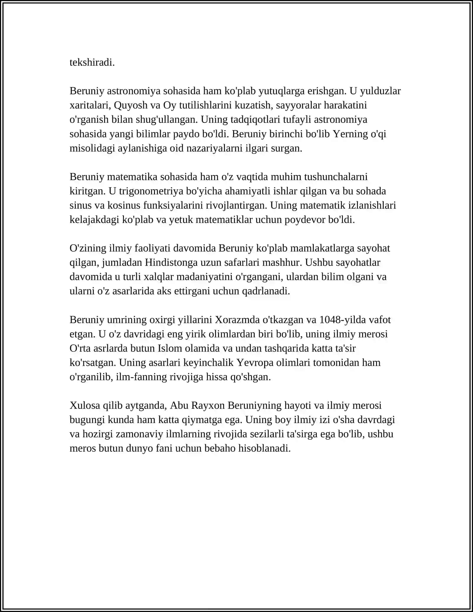 ABU RAYXON BERUNIYNING TA'LIM-TARBIYAVIY QARASHLARI 4