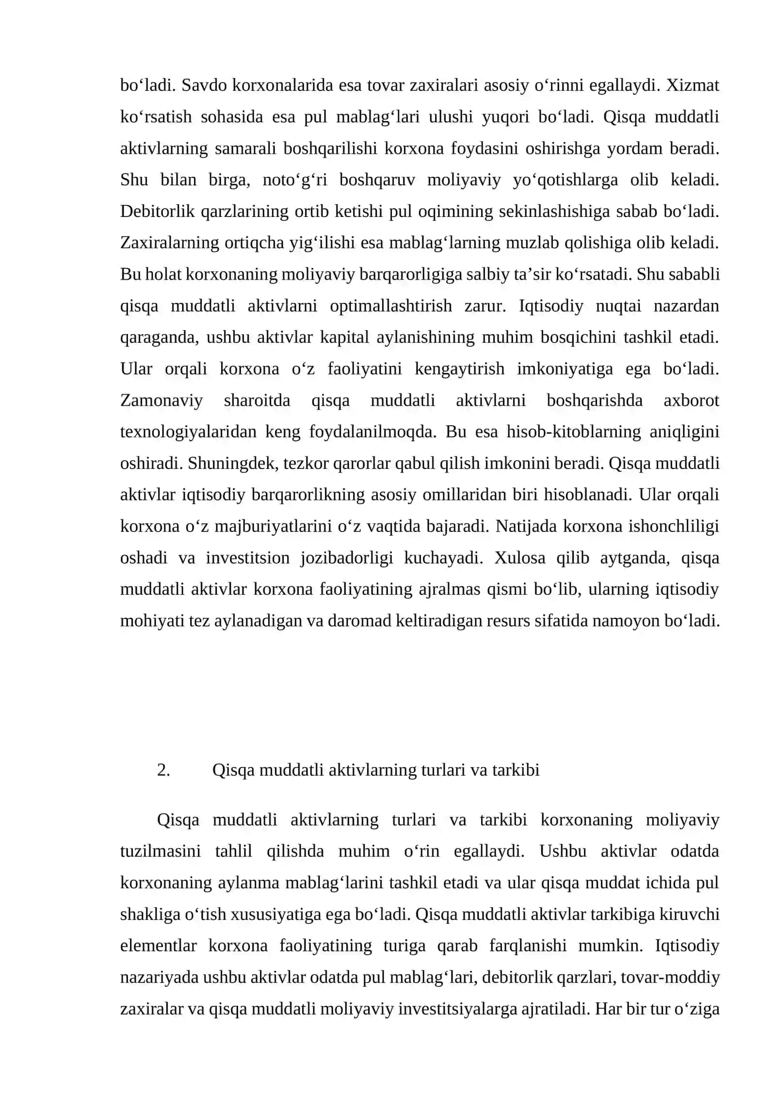 Qisqa muddatli aktivlar auditi 4