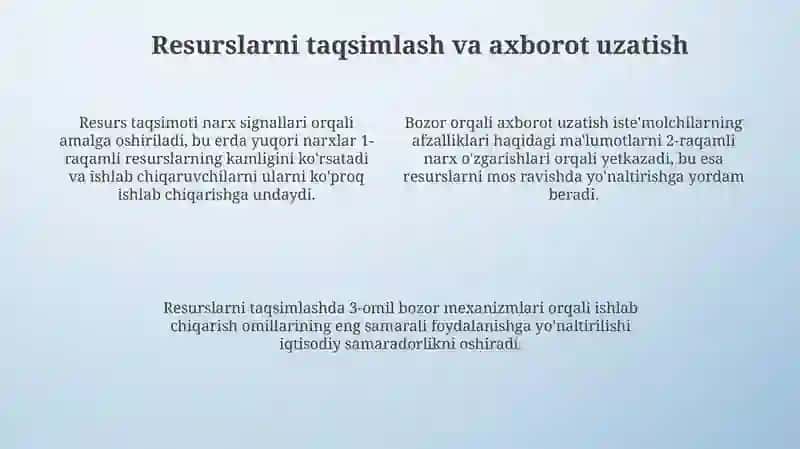 Bozorning iqtisodiyotdagi asosiy vazifalari 4
