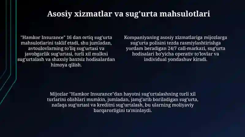 "Hamkor Suĝurta AJ" suĝurta kompaniyasi 4