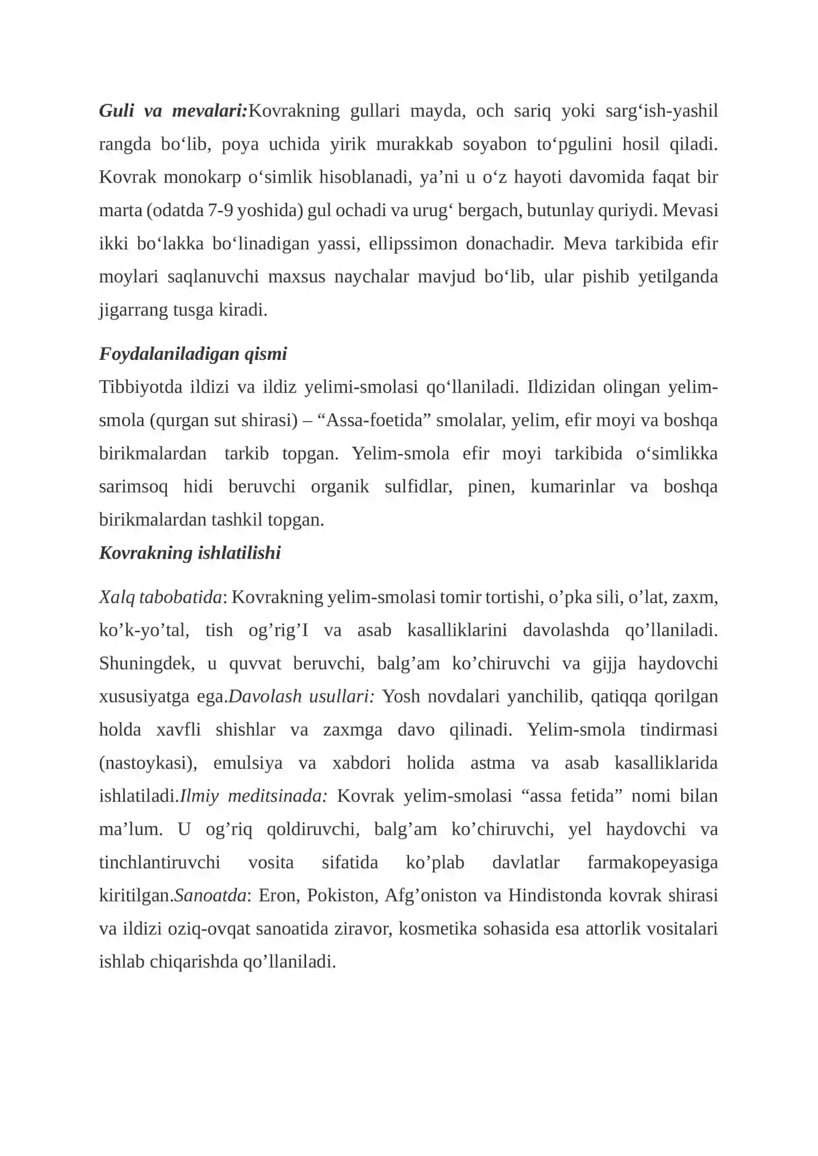 Qishloq xoʻjaligiga ixtisoslashtirilgan yerlarda kovrak oʻsimligini yetishtirishning istiqbollari. 4