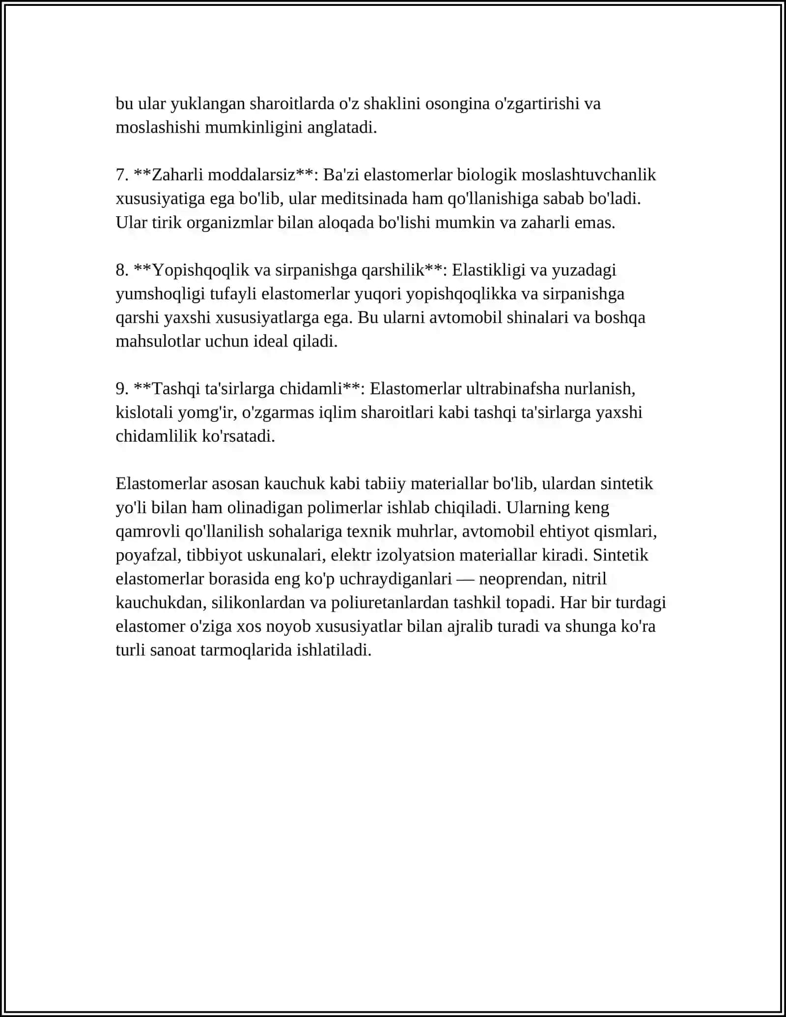 ELASTOMERLAR VA YELIMLAR 4