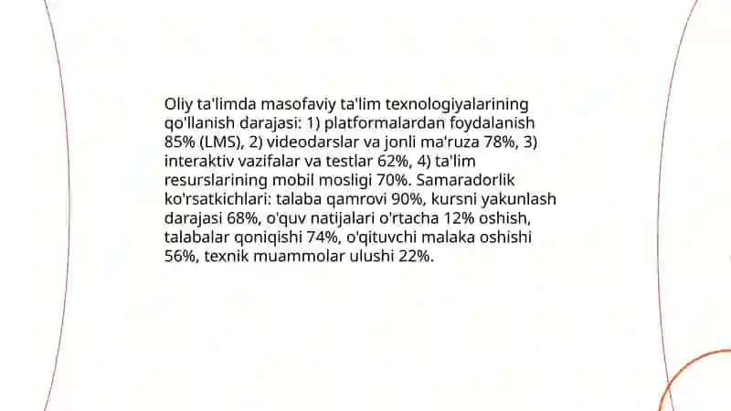 Pedagogik innovatsion texnologiyalarning turlari qo'llanish darajalarini aniqlash 4