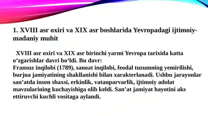 XIIIasroxirivaXIXasrbirinchiyarmidaYevropasan'ati 4