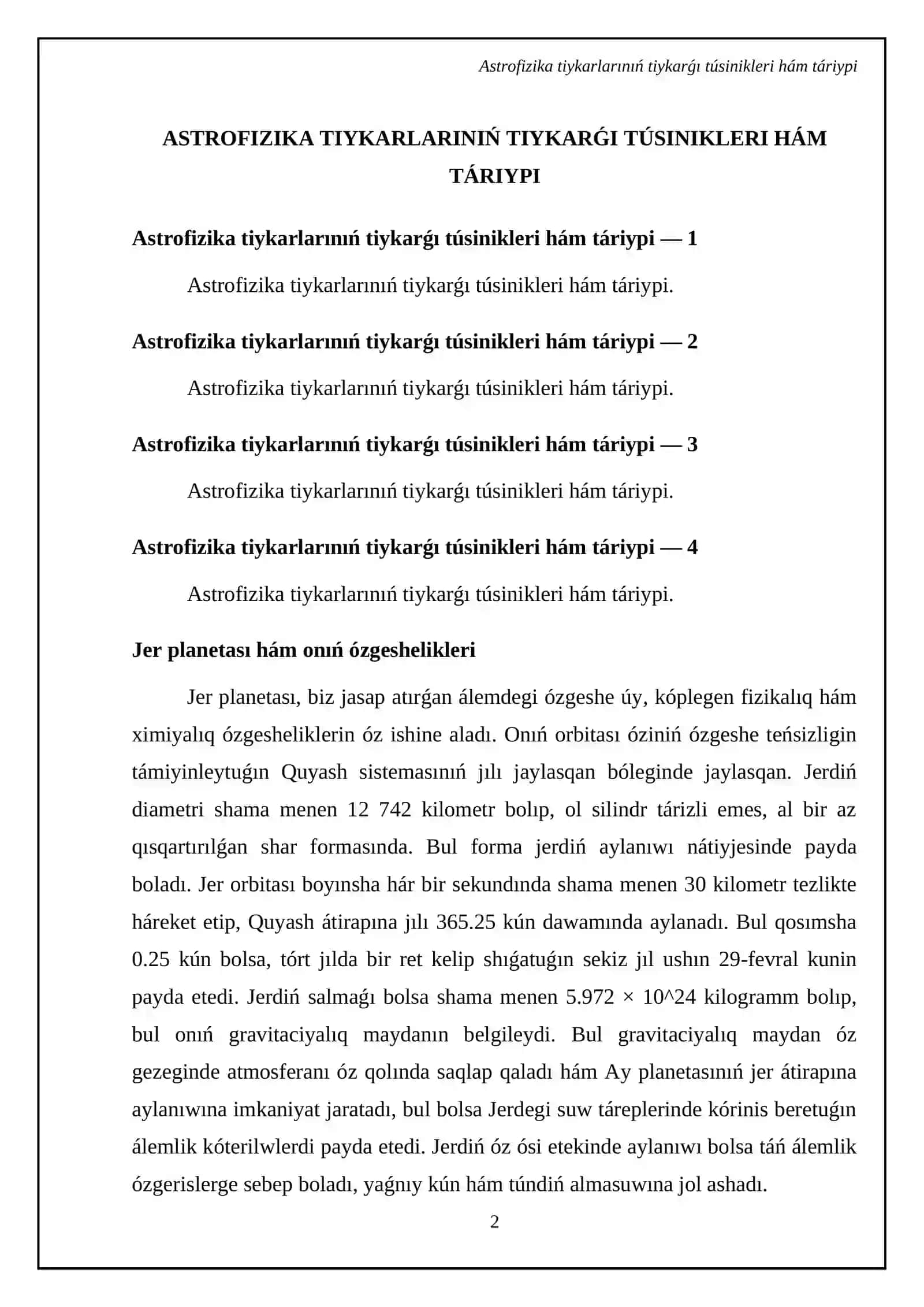 Astrofizika tiykarı 4