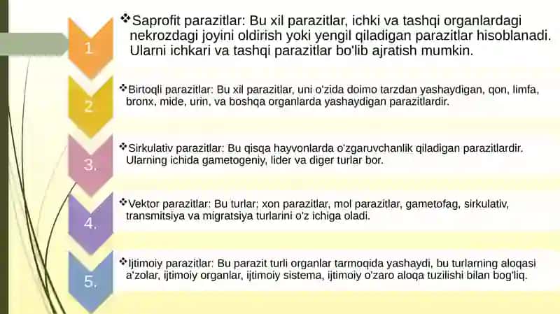 Odam va hayvonlarda parazitlik qiluvchi    umumiy parazitlar 4