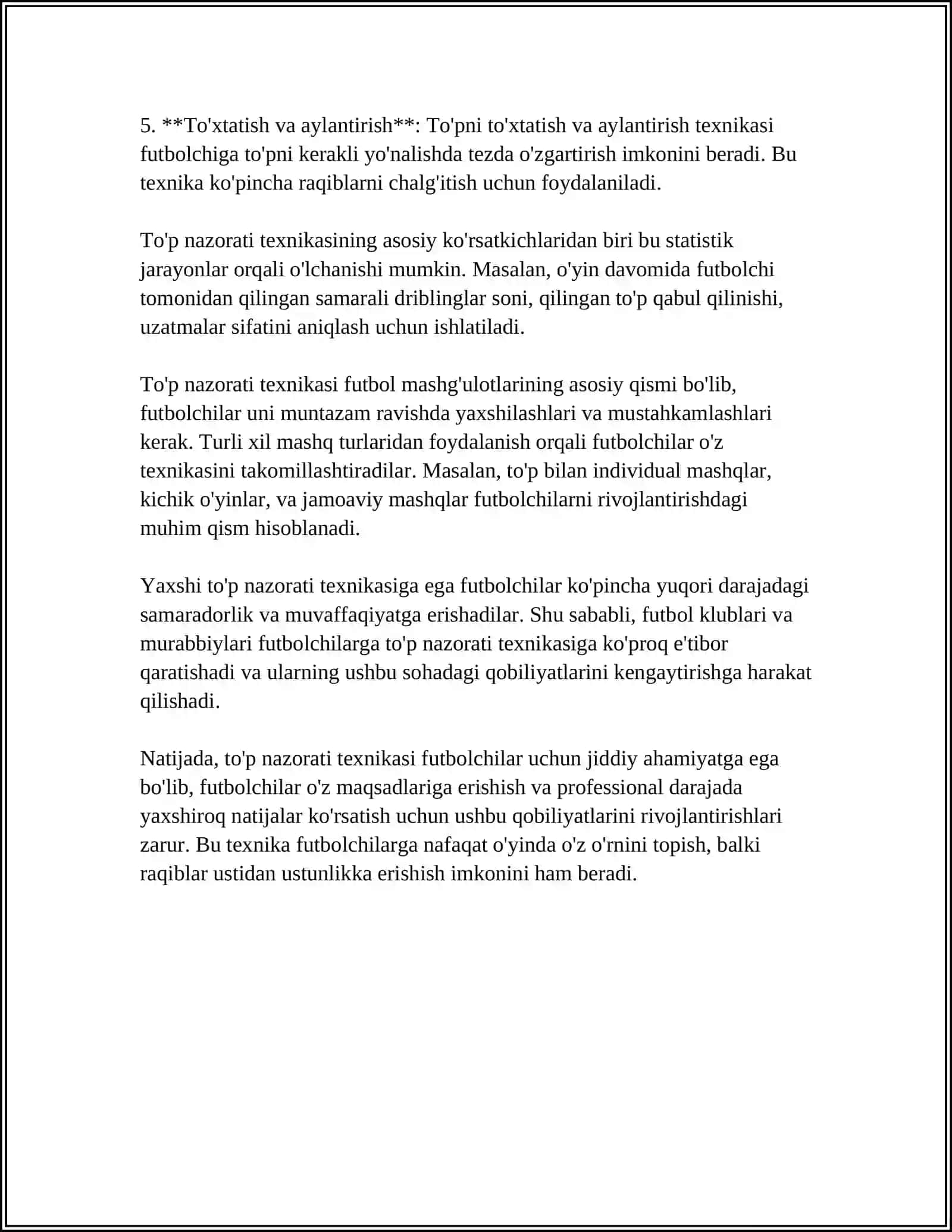 FUTBOL TEXNIKASI 4