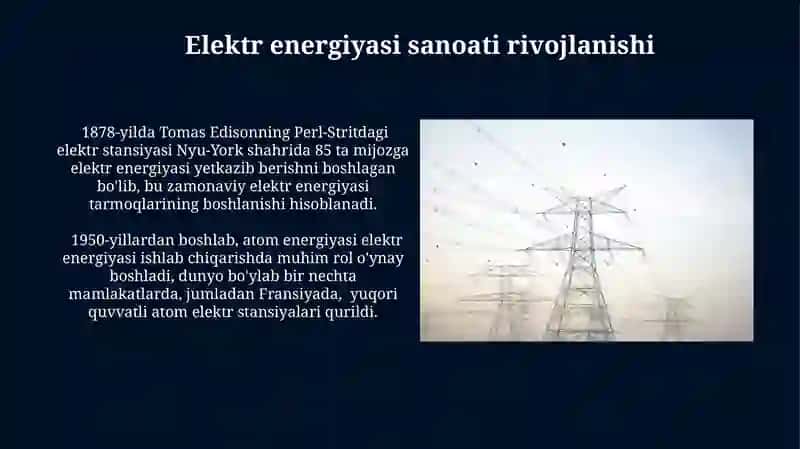 Elektr energiyasining qadimgi tarixi 4