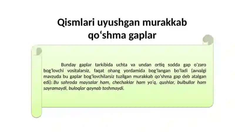 Mavzu: Murakkab qo‘shma gap va ularda sintaktik aloqa turlari 4