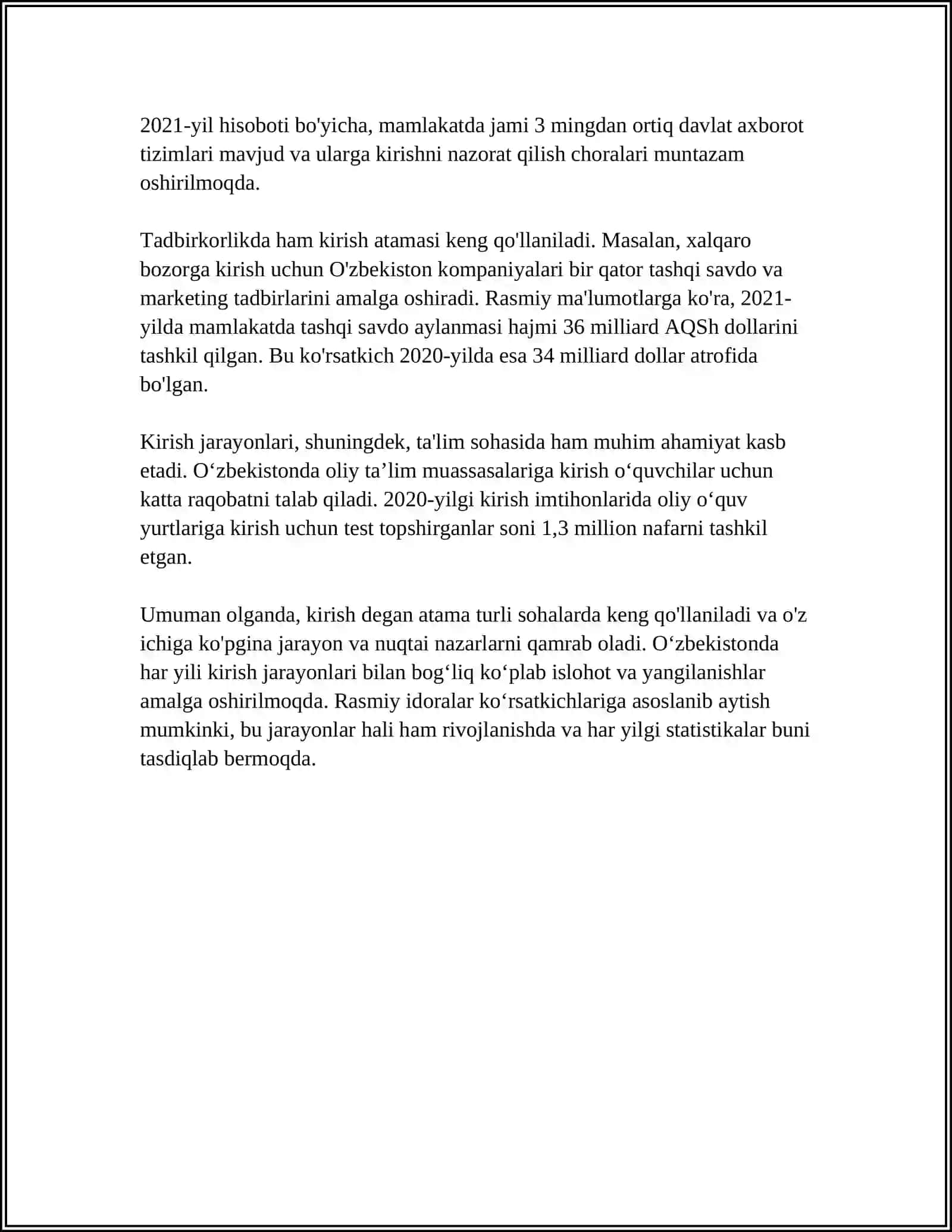 XUSUSIY XIZMAT KÕRSATISH KORXONALARINING BIZNES REJASI 4