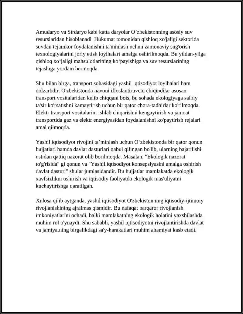 YASHIL IQTISODIYOT KÔRSATKICHLARI VA ULARNING GURUHLASH 4