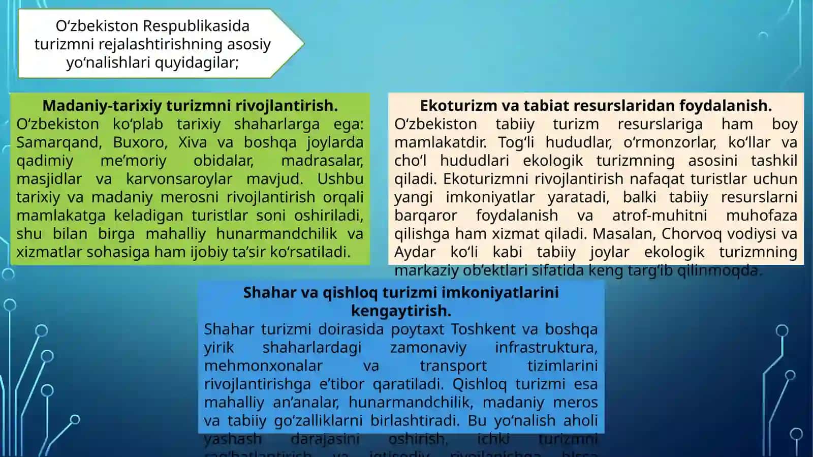 Turizmni rejalashtirishning strategik jihatlari 4