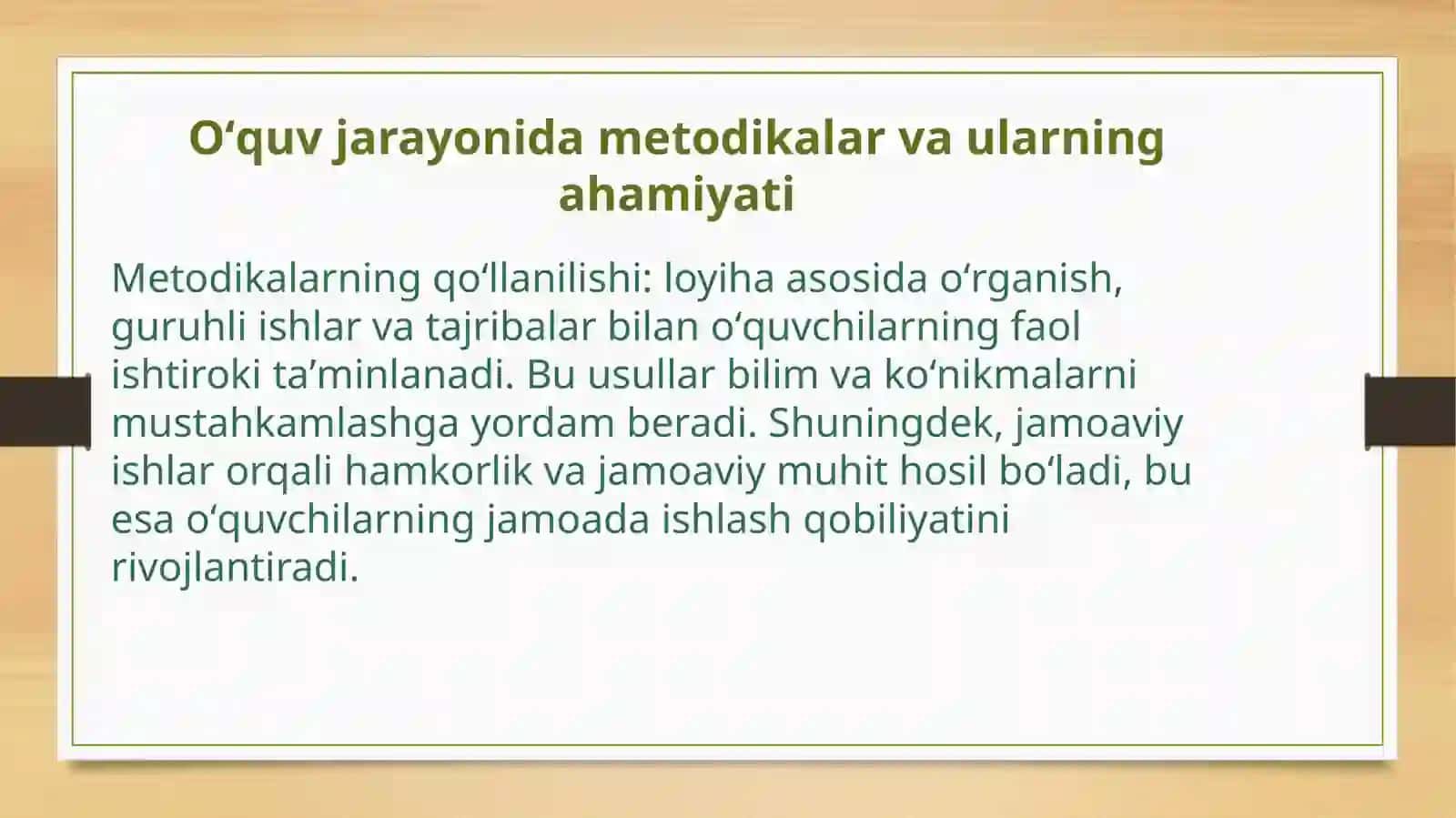 JoʻgʻrofiyamaydonchasitiriktabiatburchagioʻquvtajribauchastksidadarslarnioʻtkazishmetodikasiReja 4