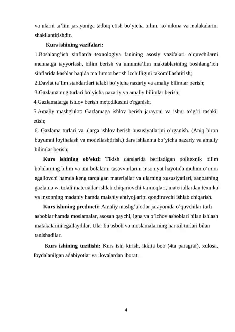 Texnik ijodkorlik va konstruksiyalash fanidan 4