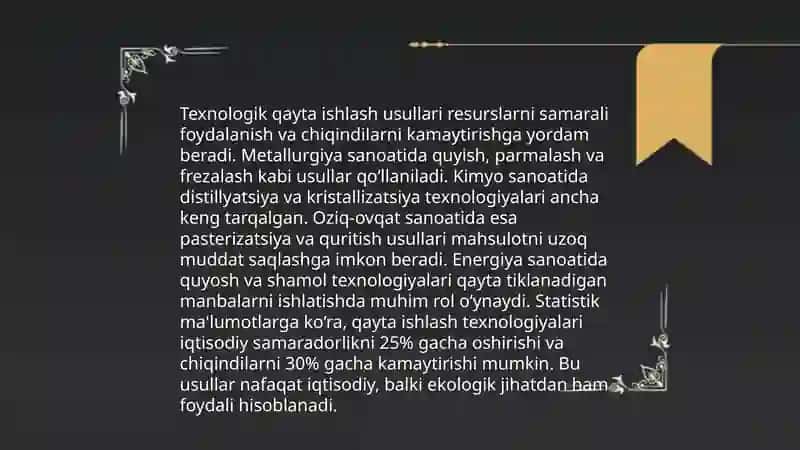 Energiya tejamkorligini oshirishda tenalogik qayta ishlashning rolini tahlil qilish 4