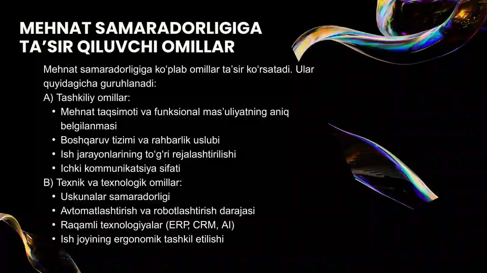 Mehnat samaradorligini oshirish strategiyalari 4