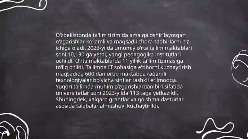 Oʻzbekistonda ijtimoiy sohada amalga oshirilayotgan oʻzgarishlar mazmun mohiyati 4