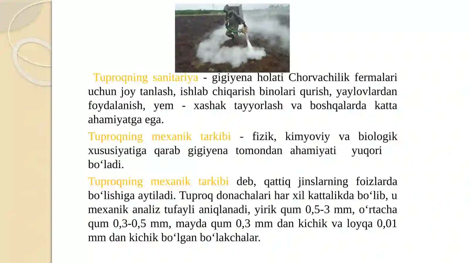 Tuproqning fizik-kimyoviy xossalarini aniqlash, tupiroqni bakteriologik va gelmintologik tekshirish 4