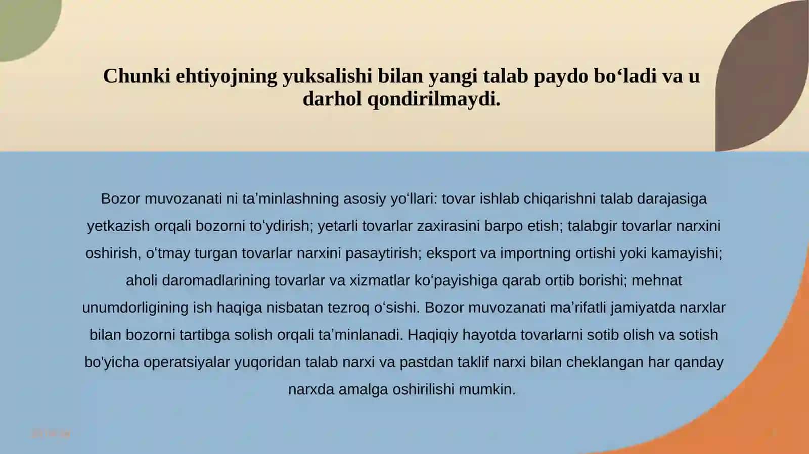 Bozor muvozanati va unga ta’sir ko’rsatuvchi omillar tahlili 4