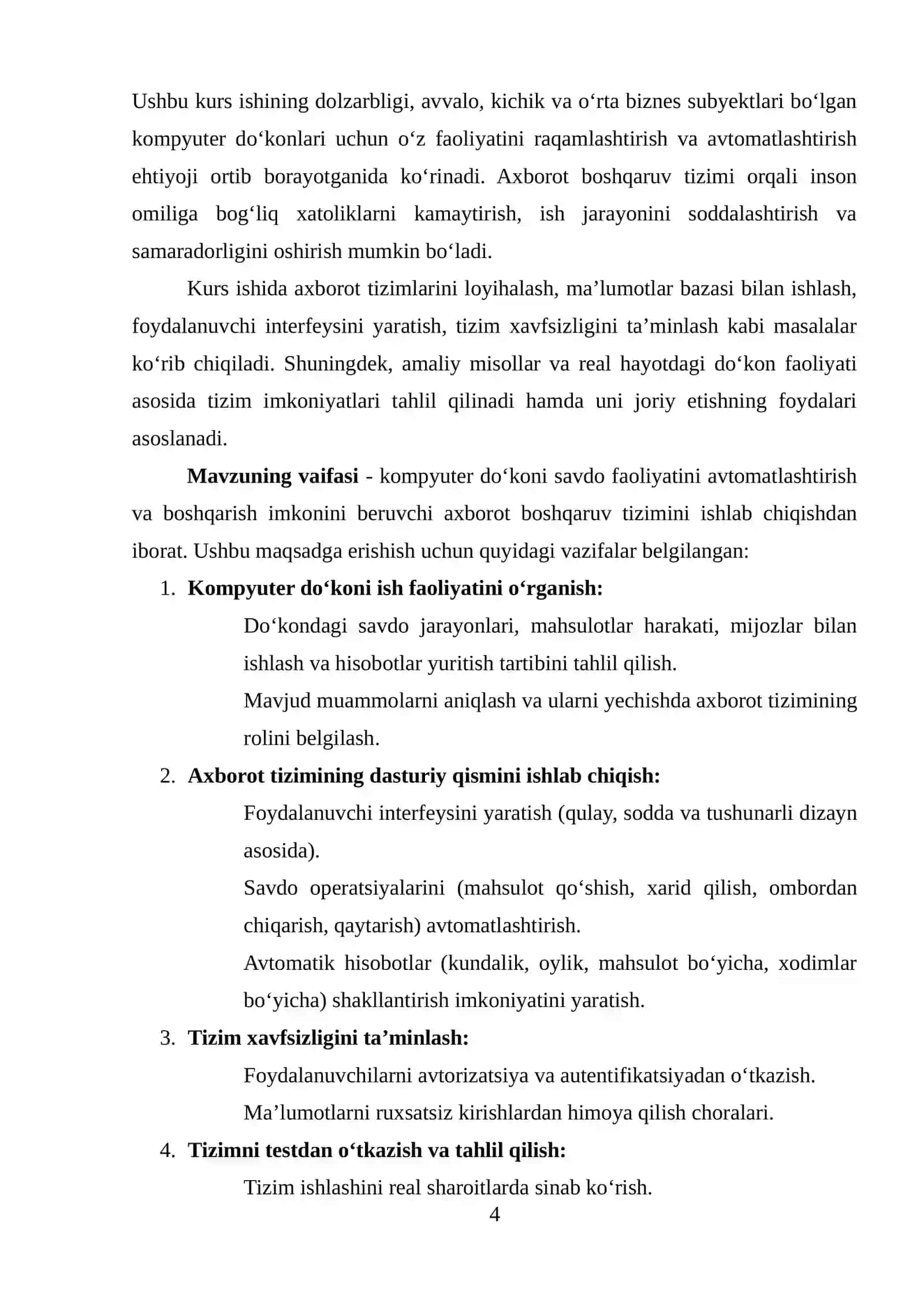Kompyuter do’koni savdosini hisobga olish axborot boshqaruv tizimi 4
