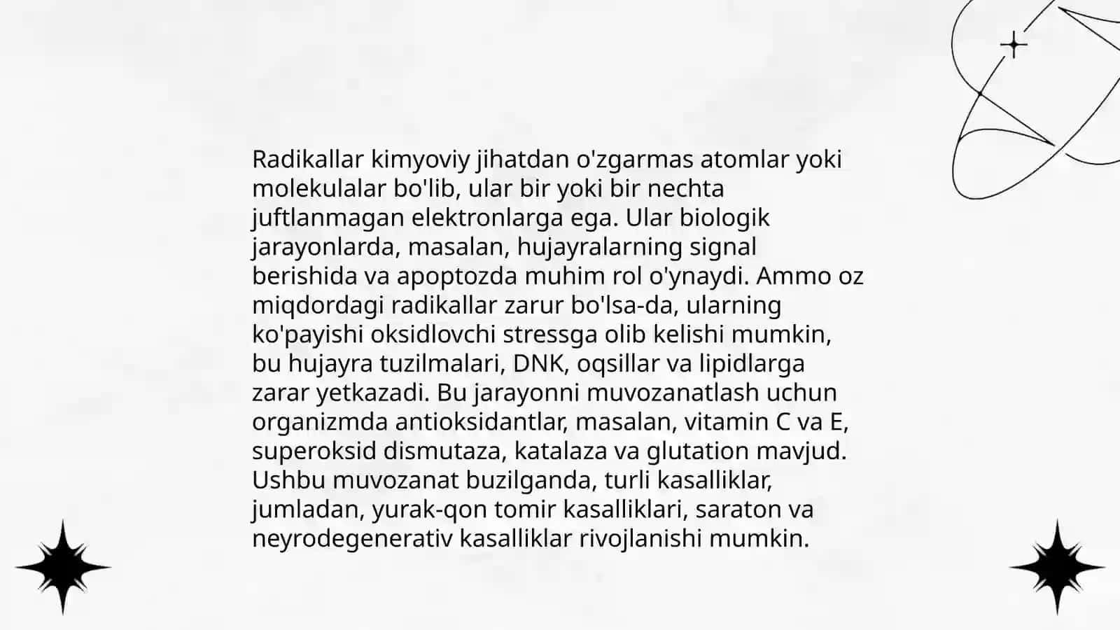 Radikal erkin zarralar 4