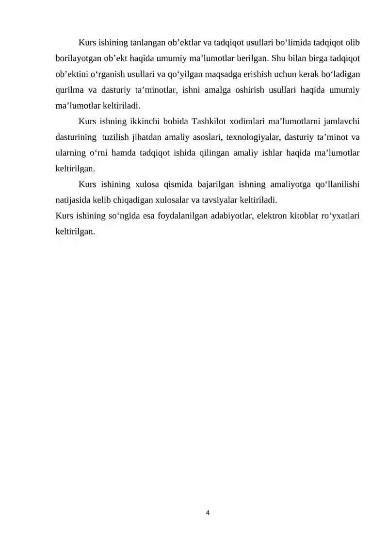 Tashkilot xodimlari ma’lumotlarini jamlovchi tizim 4