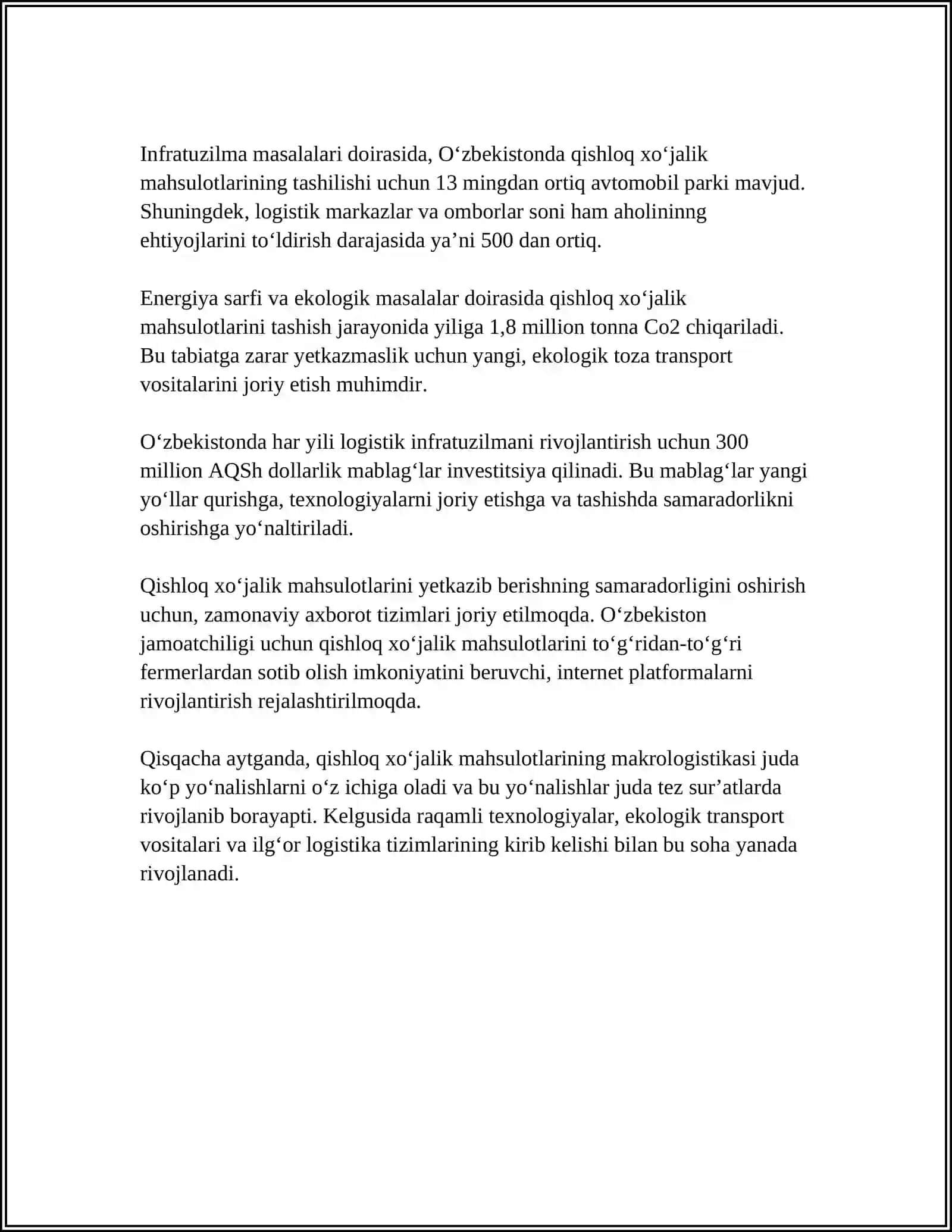 QISHLOQ XO'JALIGIDA MAKROLOGISTIK VA MIKROLOGISTIK TIZIM 4