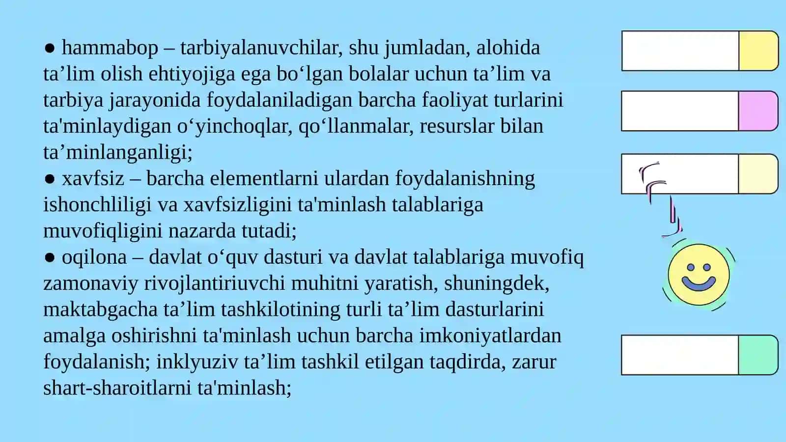 3-mavzu:Guruh yoshi nisbatida rivojlantiruvchi muhitning tashkil etlishi 4