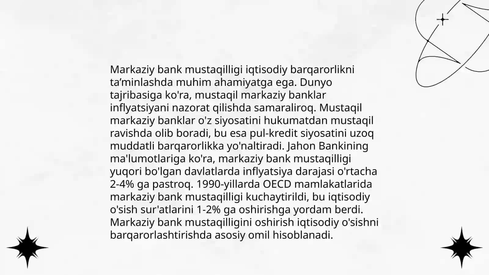 Markaziy bank mustaqilligining huquqiy asosi 4