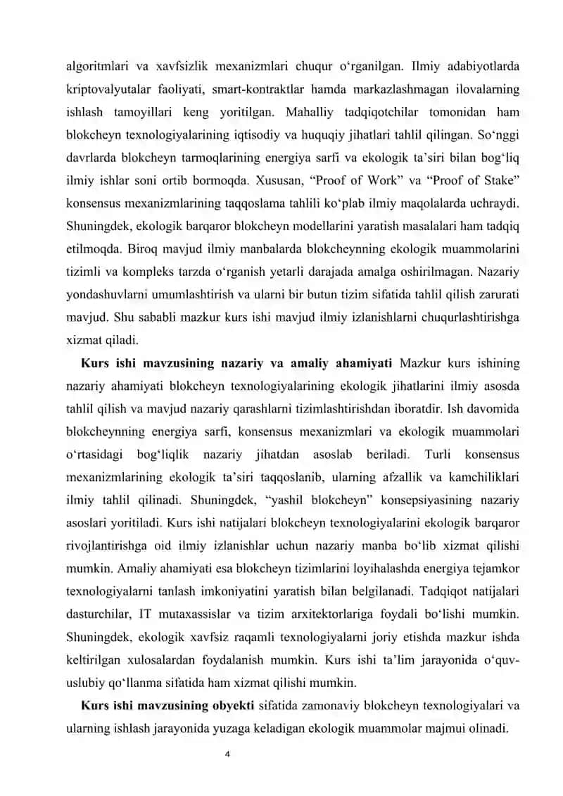Blokcheynning ekologik muammolari va ularni hal etish bo‘yicha nazariy yondashuvlar 4