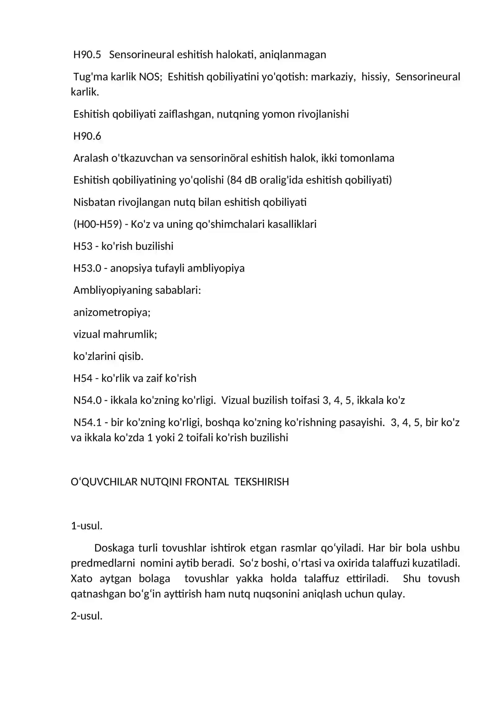O‘QUVCHILAR NUTQINI TEKSHIRISH USULLARI VA NUTQ XARITALARINI TO‘LDIRISH 4