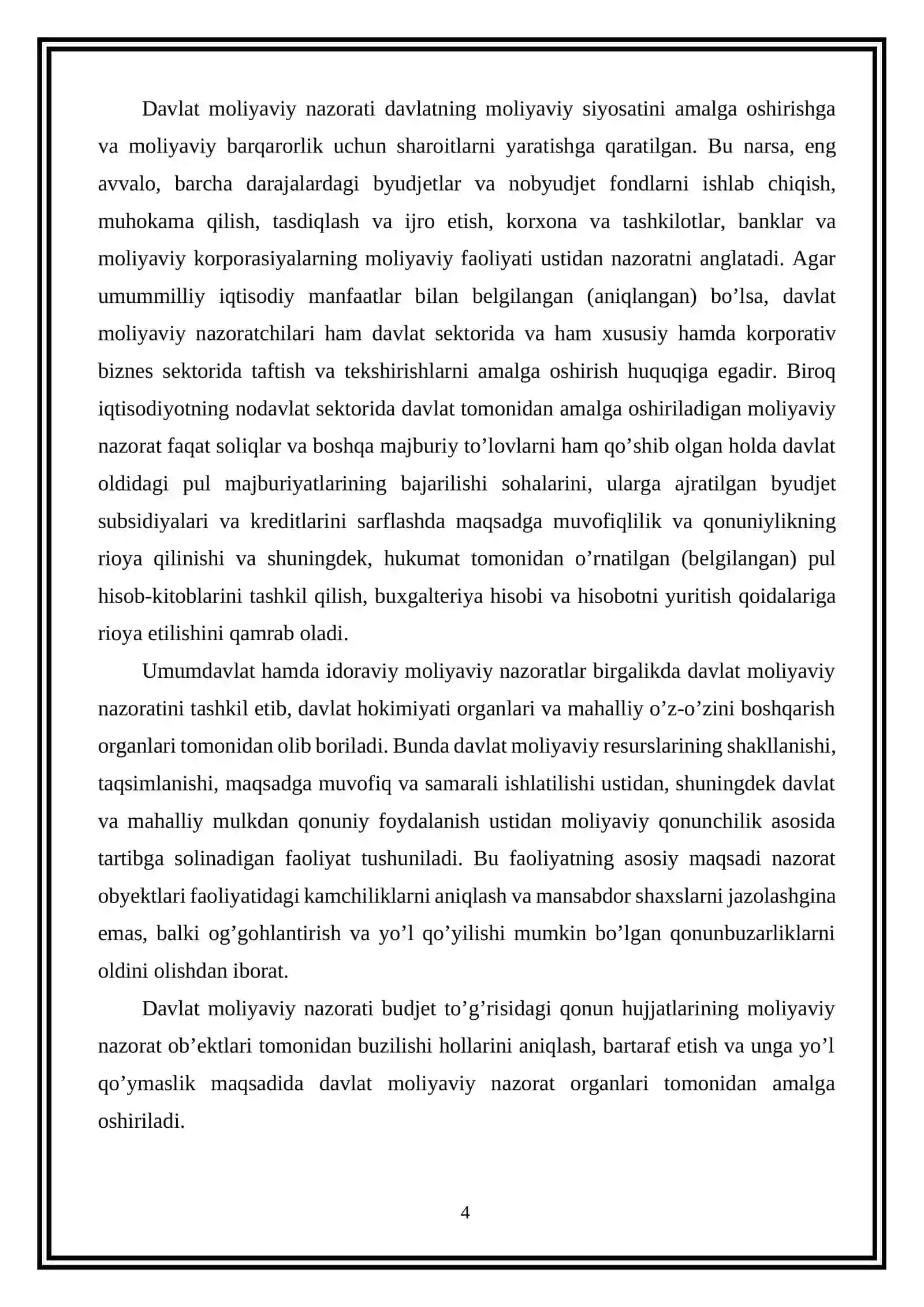 Moliyaviy nazoratni tashkil qilishning turlari, shakl va usullari 4