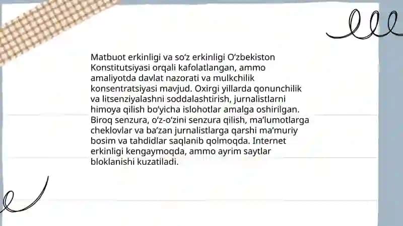 O'zbekistonda ommaviy axborot vositalarining faoliyati 4