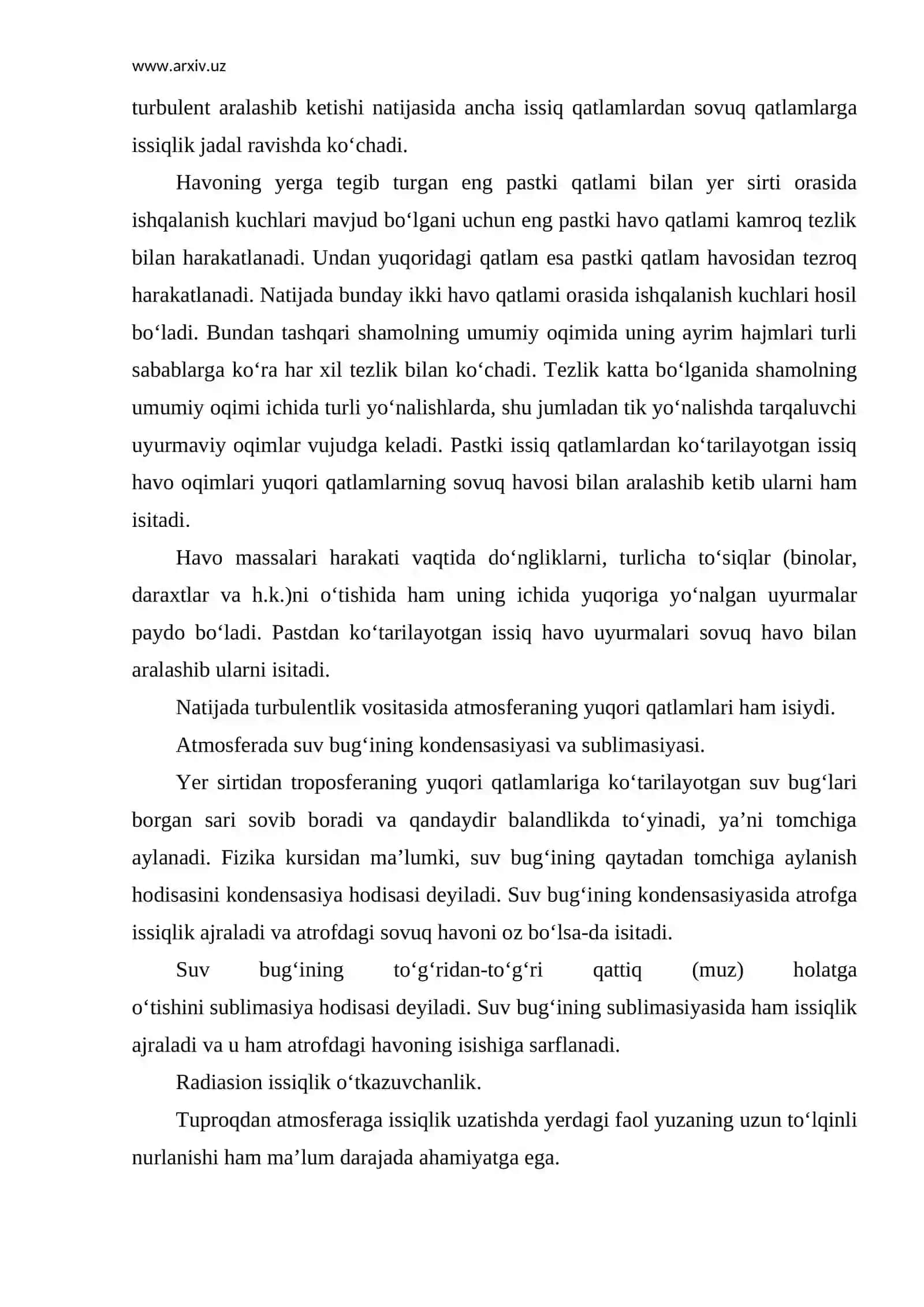 Atmosferaning issiqlik rejimi 4